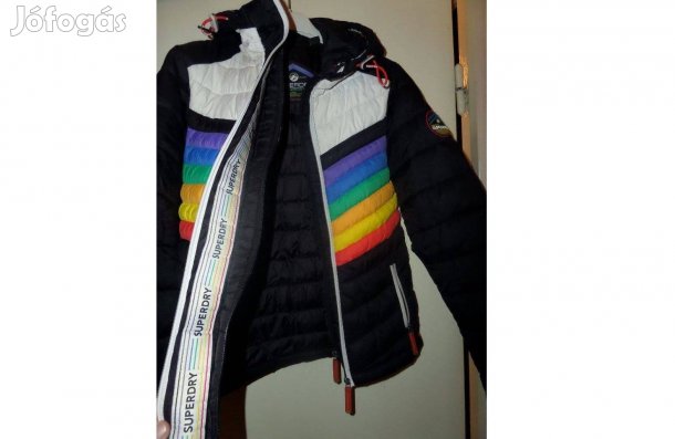 Superdry black sale rainbow fuji jacket