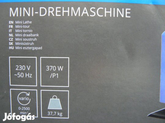 Szigetszentmiklós, garancia esztergapad dobozában, mini 400 370W-os GMD - eszterga, Pest Güde