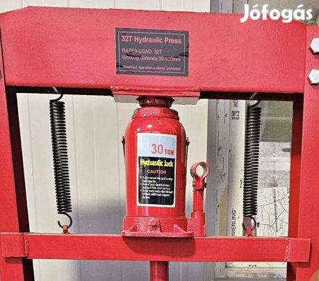 Állványos Hidraulikus műhelyprés 30 tonnás