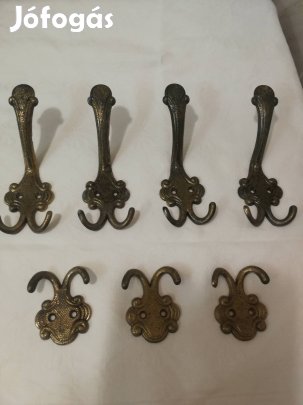 Antikolt sárgaréz fogasok, 7 darab. 50 éves. 