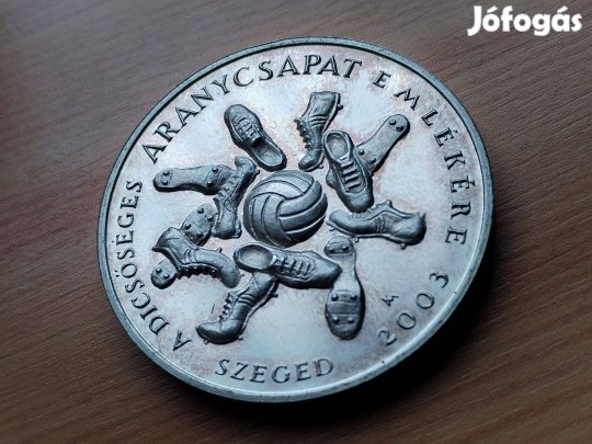 "Aranycsapat" emlékére 2003-as ezüstözött emlékérem ritka db