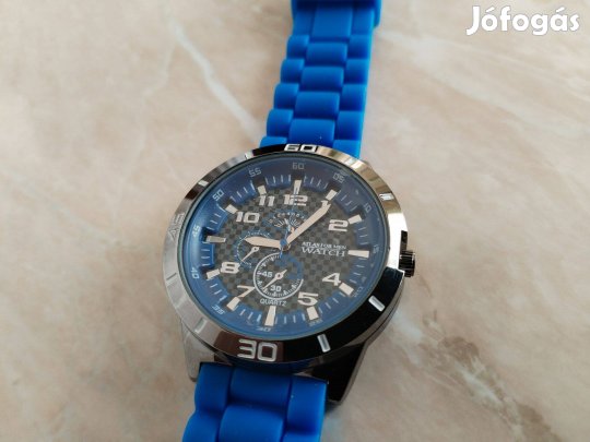 "Atlas For Men" Kék szíjon szép karóra