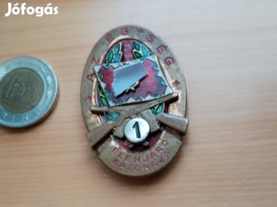 "Az Egység Élenjáró Katonája" Régi katonai kitüntető jelvény