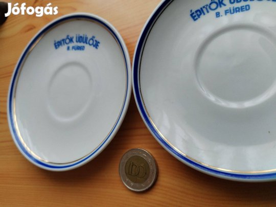 "Balatonfüredi Építők Üdülője" Régi Zsolnay tányér szép ritka 2