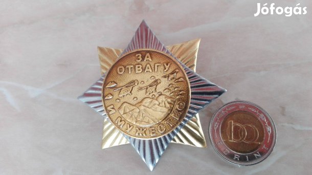 "Bátorságért" eredeti Orosz kitüntetés szép db