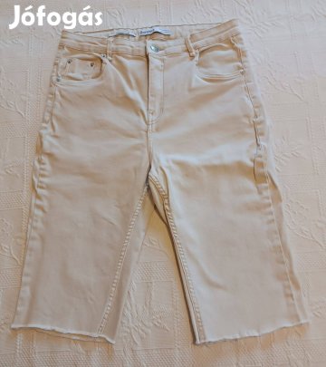 "Bershka" Fehér Divatos Farmer Férfi Térdnadrág / Bermuda (40 méret)