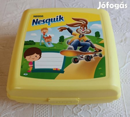 "Curver" Nesquik Kakaó (Nestlé) Sárga Felnyitható Uzsonnás Doboz