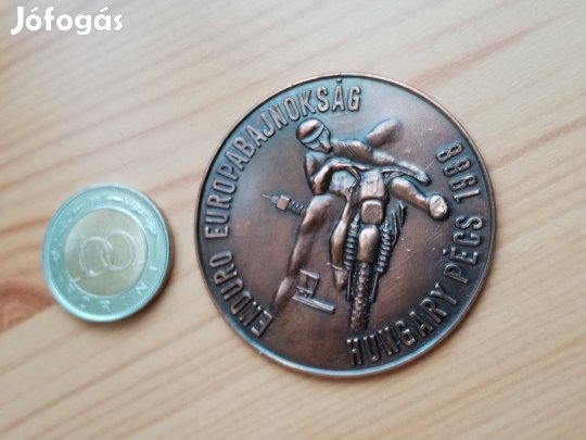 "Enduro Európa bajnokság" 1988 Pécsi bronz plakett