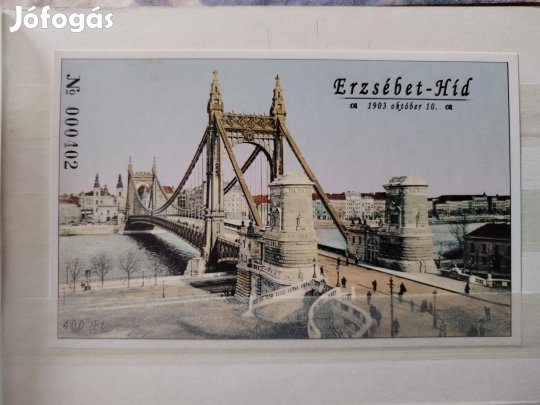 "Erzsébet Híd 1903" Emlékív szép db
