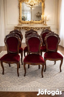 Faragott étkezőszékek - bársony kárpittal 