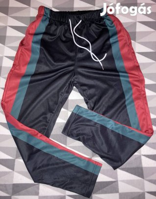 'Gucci - mintás' M-es szűkszárú vagány zsebes jogging melegítőalsó 