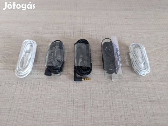 (Gyári) Fülhallgató, Headset, Jack (3,5 mm), Új