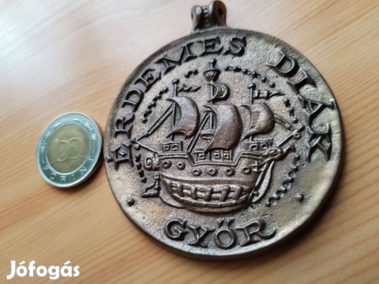 "Győri Érdemes Diák" Bronz kitüntetés szép ritka db