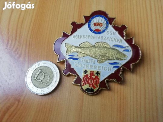 "Halas" túrista jelvény Régi Osztrák szép db