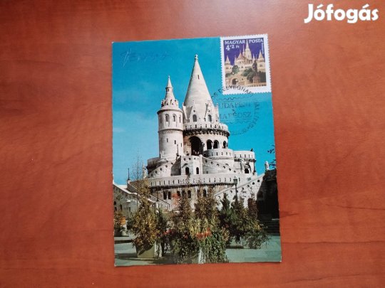 "Halászbástya" képeslap Vertel József által dedikált 1982-es