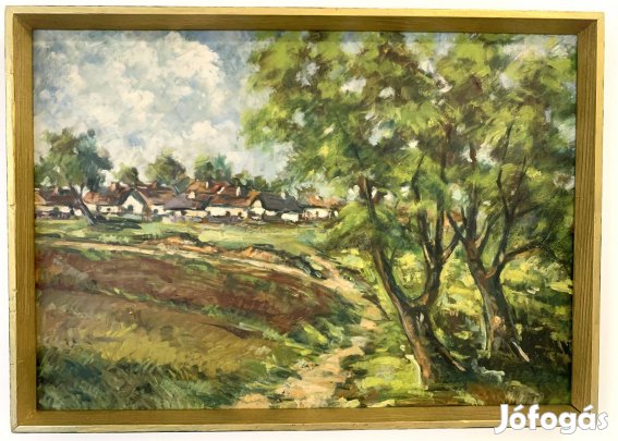 "Házak az erdő szélén" - olajfestmény
