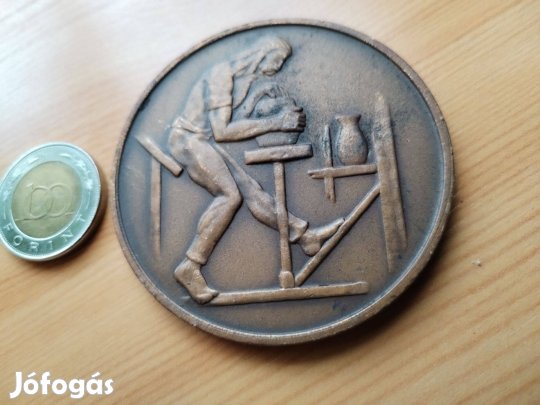 "Hollóháza" bronz érem Csúcs Viktória éremművész érme