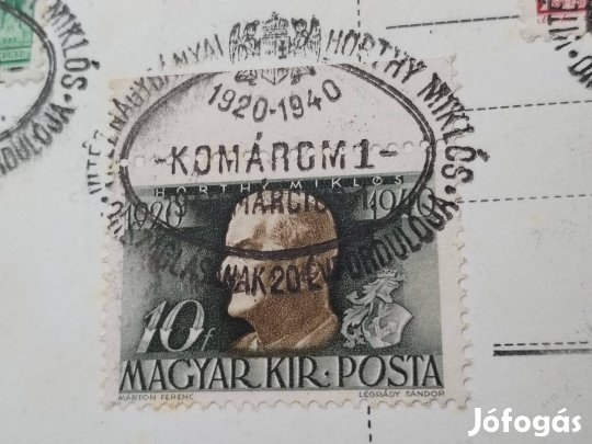 "Horthy Miklós" 1942-es Jubileumi bélyegzéssel képeslap szép r