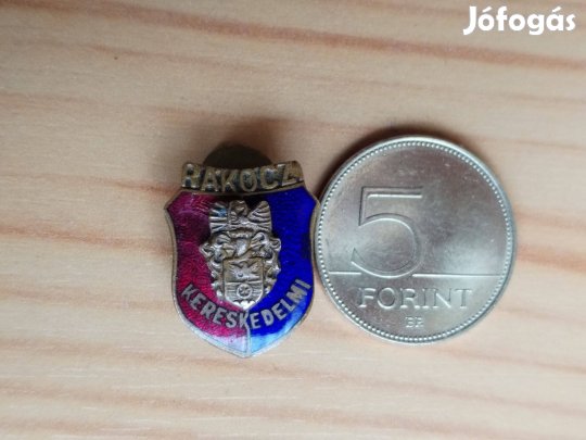 "II. Rákóczi Ferenc" Kereskedelmi Társaság jelvénye régi ritka db