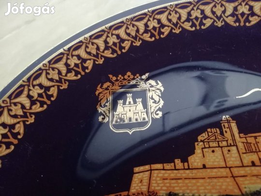 "Ibiza" eredeti Dísztányér aranyozott porcelán szép jelzet db