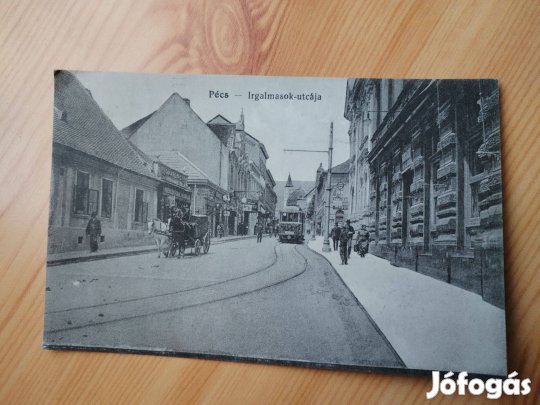 "Irgalmasok Utcája" 1927-es ritka Pécsi képeslap