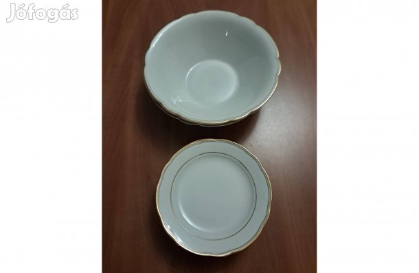 "Kamla" márkájú porcelán kistányér készlet és egy tál eladó
