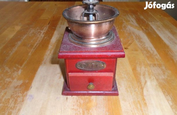 "Kávédaráló" - Retro - fém-fa- konyak színben - jó állapotú