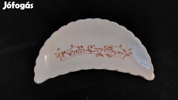"Kérem a csontokat!" antik porcelán tálka