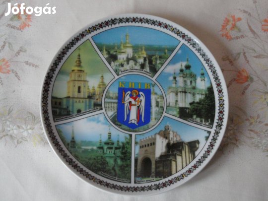 "Kijev" porcelán emlék falitányér