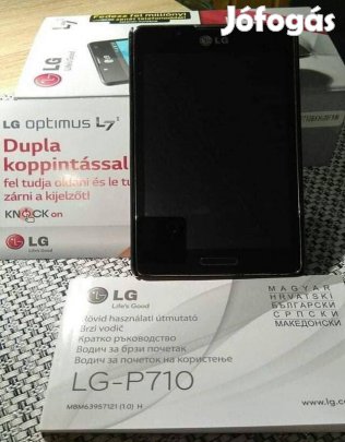 L7 II P710 LG Optimus fekete színben töltővel együtt eladó!