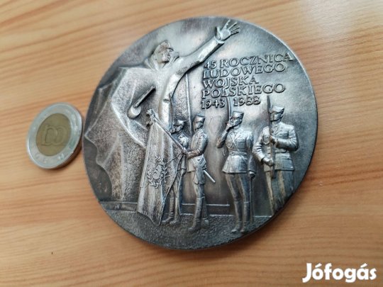 "Lengyel Hadsereg" 1943-1988 jubileumi ezüstözöt emlékérme
