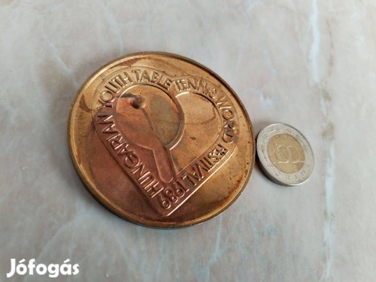 "Magyar ifjúsági asztalitenisz" 1989-es emlékérem