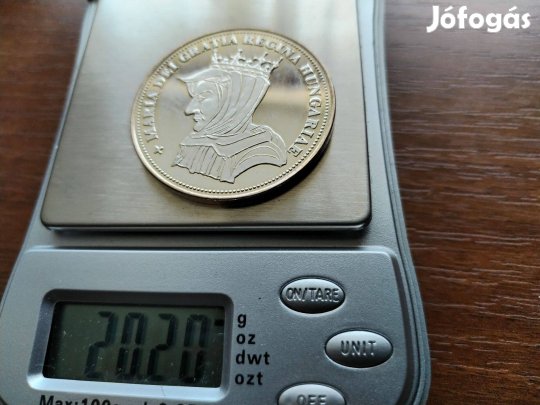 "Mária Királynnő" Ezüst emlékérem 20 g jelzett 0.333-as