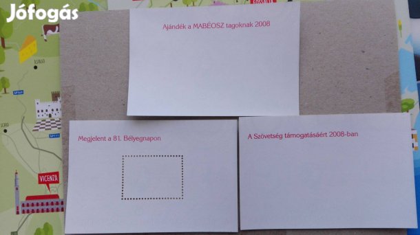 "Mátyás Király" 81-dik Bélyegnap ritka hátlapi bélyegzéssel 3 db