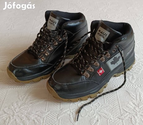 "Maui Sports" Fekete Férfi Bőr Trekking Túrabakancs (42 méret)