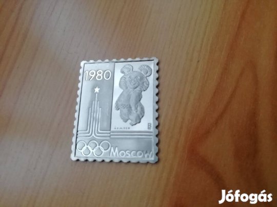 "Moszkvai Olimpia" ezüst bélyeg különlegeség Állami Pénzverő