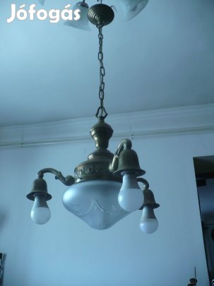 "Nagypolgári" réz mennyezeti lámpa