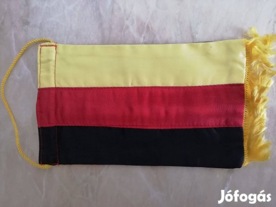 "Német" kézel varrot Selyem régi asztali zászló
