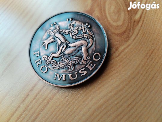 "Pro Museo" bronz emlékérem Herman Ottó múzeum Miskolc