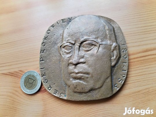 "Sergei Prokofiev" Régi bronz plakett