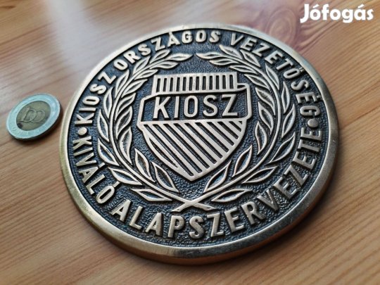 "Szeghalom KIOSZ" Kitüntető plakett 1989-es ritka db