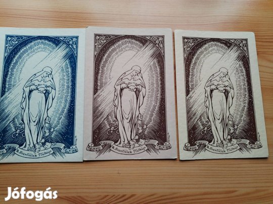 "Szenlélek-Szövetség" képeslapok A Horthy korból eredeti 3 db
