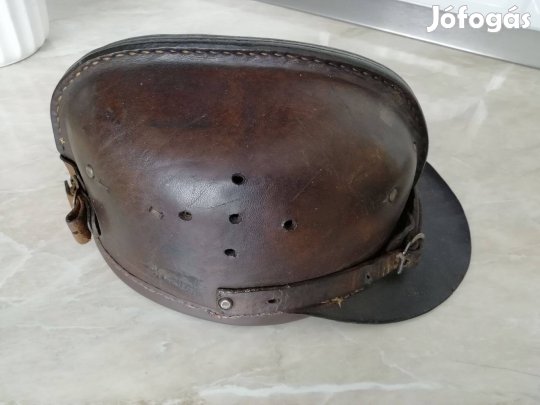 "Tatabányai" Régi Bányász bőr kobak eredeti régi ritka db