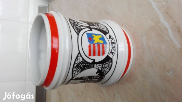 "Tatai" jelzet Régi Hollóházi pocelán korsó szép db