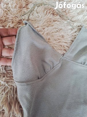 / Elkelt /Koktél ruha extra mini ezüst csillogo M méret Akcio