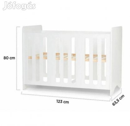 Kinderkraft fa kiságy Stello fehér 120x60