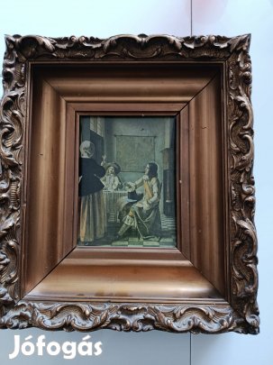 - Pieter de Hooch: Asszony két férfival iszogat