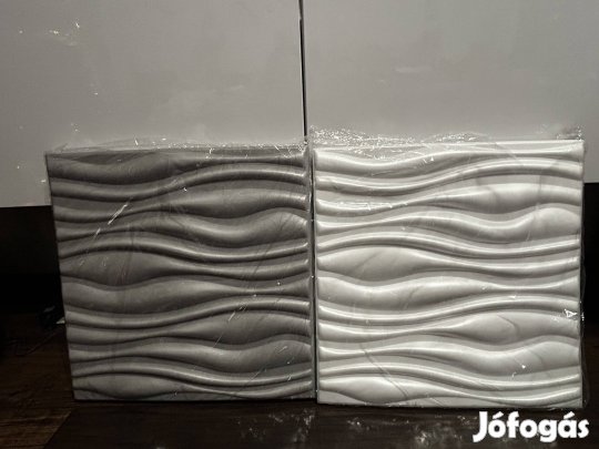 hullámos polisztirol falpanel (50x50cm), dekor burkolat