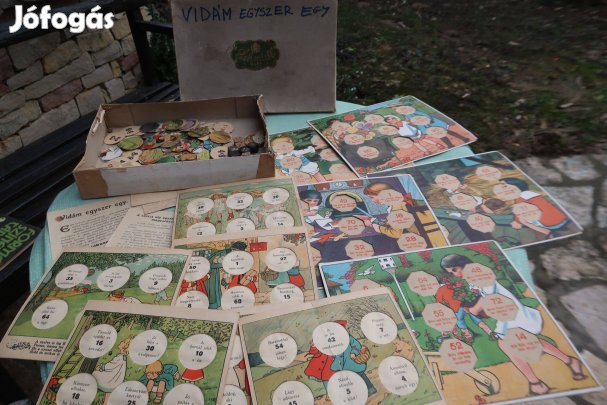 "vidám egyszeregy" kirakós régi társasjáték