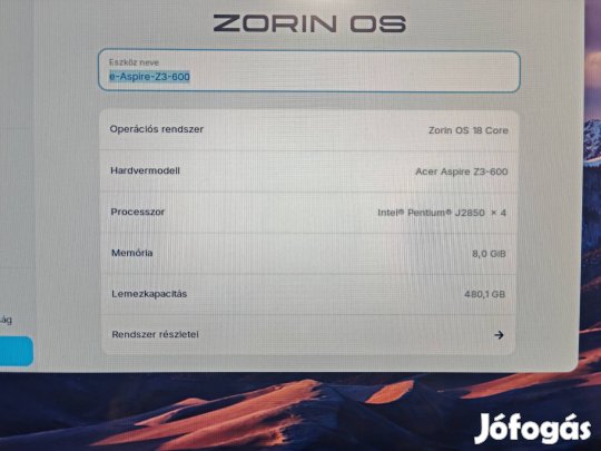 acer 21collos érintős all in one PC szép állapotban eladó 